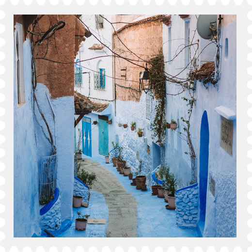 Morocco Stamp Chefchaouen